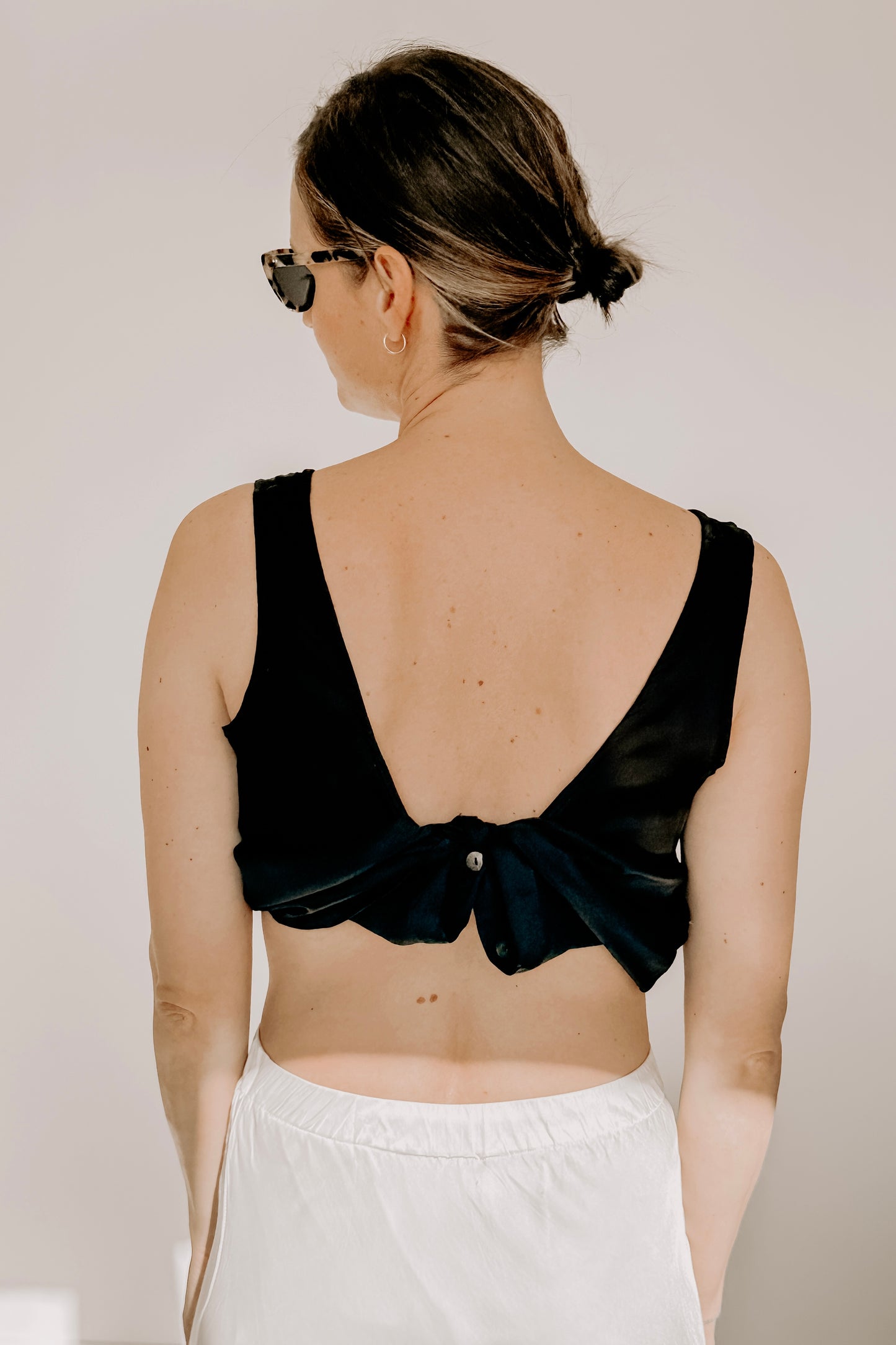 Eco Silk Reversible Top Black