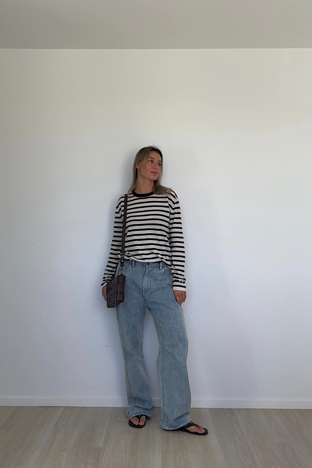 French Stripe Pure Merino Crew