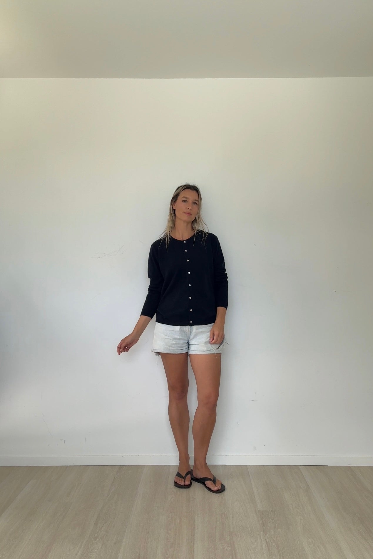 Navy Midnight Pure Cashmere Cardigan