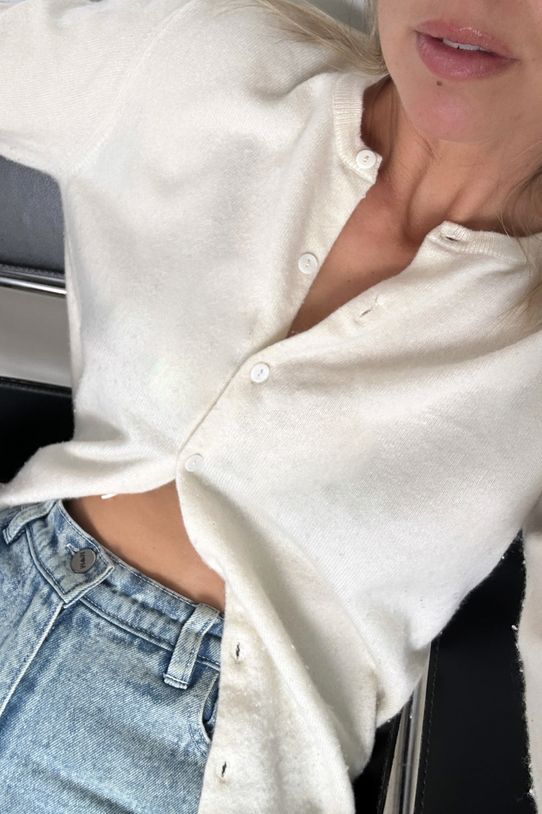 Coconut Pure Cashmere Cardigan