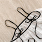 Bow Contrast Linen Dress Coconut
