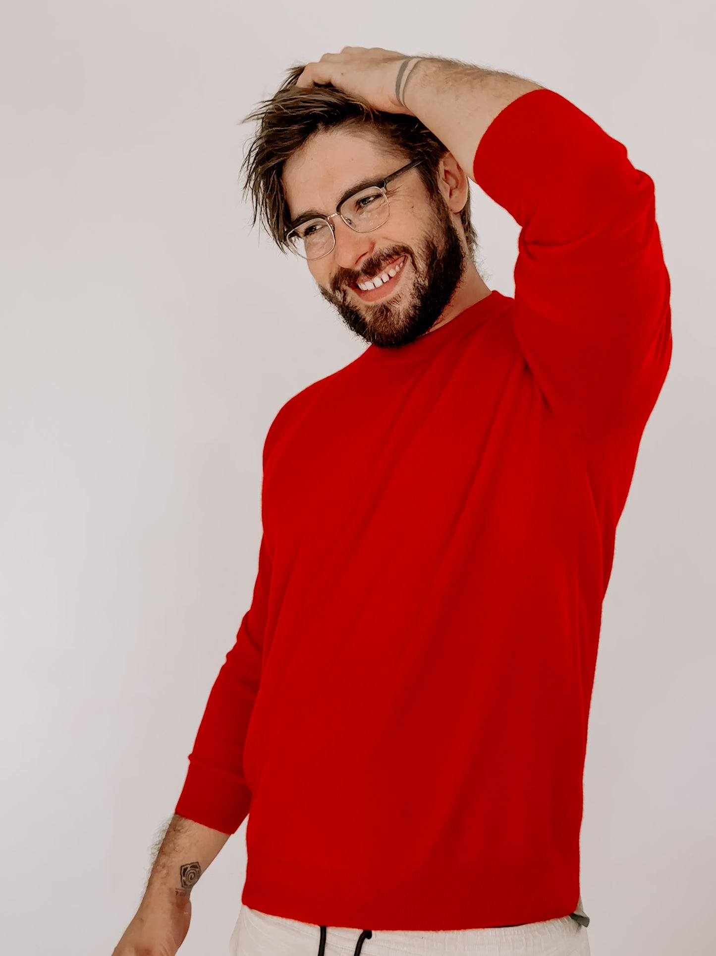 Dangerous Mens Pure Cashmere Crew Neck Jumper
