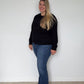 Black Pure Cashmere Crew Neck Jumper