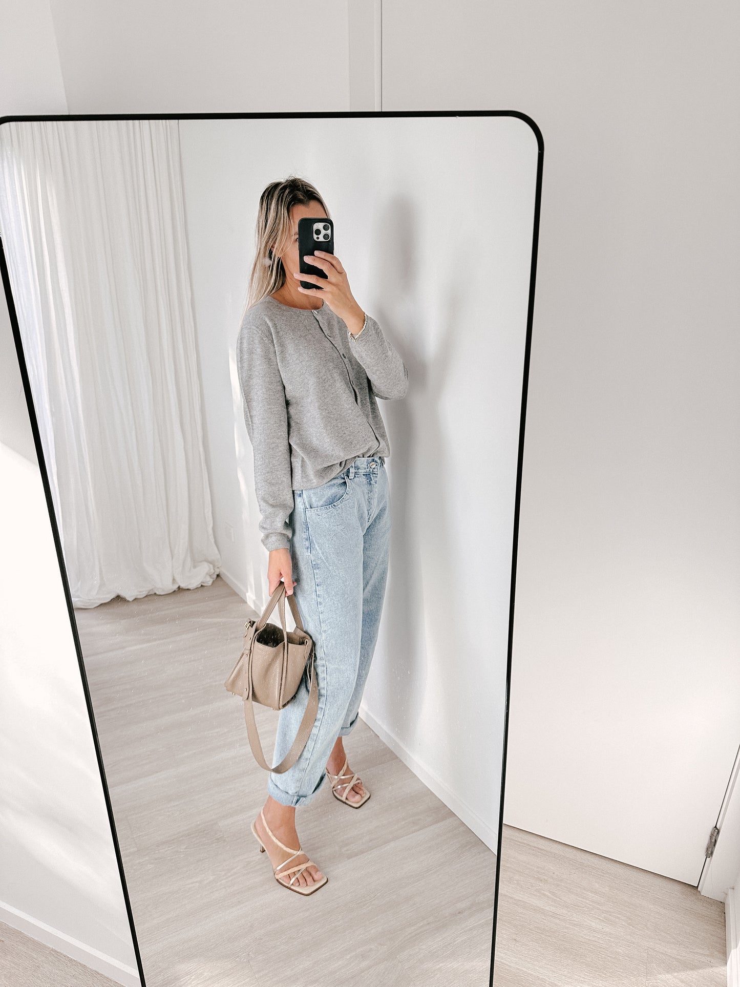 Marle Grey Pure Merino Cardigan