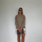 Boyfriend Pure Cashmere Crew Neck Jumper Oatmeal