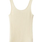 Pure Cashmere Ribbed Tank Coconut