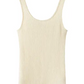 Cashmere Ribbed Tank Coconut