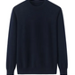Navy Midnight Blue Boyfriend Pure Cashmere Crew Neck Jumper