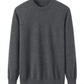 Storm Grey Mens Pure Cashmere Crew Neck Jumper