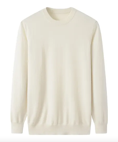 Coconut Mens Pure Cashmere Crew Neck Jumper