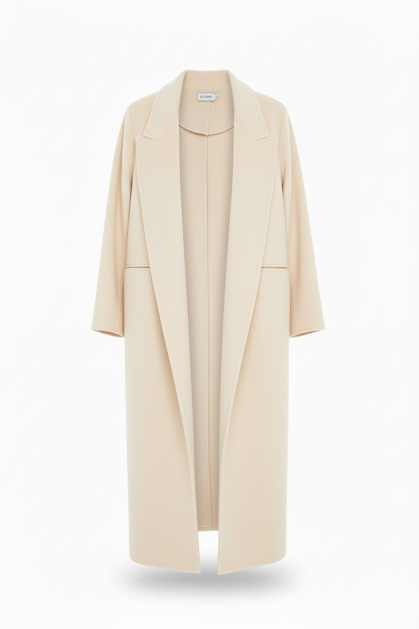 Ghost mannequin cream wool coat - colour swap from black