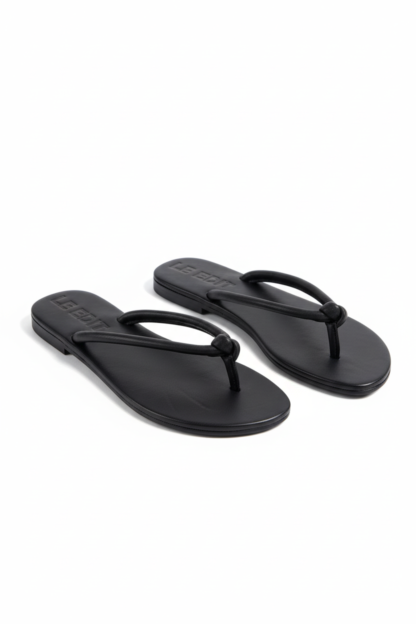 LE EDIT black knot sandals - angled