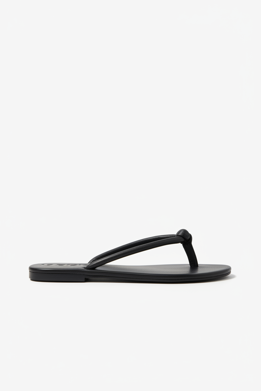 LE EDIT black knot sandals - side profile