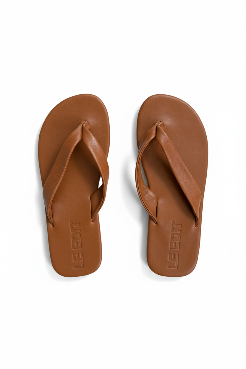 LE EDIT flip flops - top down