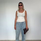 Pure Cashmere Ribbed Tank Coconut