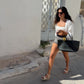 Dia Knit Shorts Black & White