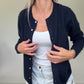 Navy Midnight Pure Cashmere Cardigan