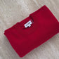 Boyfriend Pure Cashmere Crew Neck Jumper Cherry Red