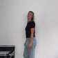 Mom Jeans Stonewashed + Organic Tee
