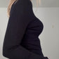 Merino Cashmere Slim Fit Knit Black