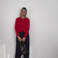 Pure Cashmere Cardigan Cherry Red