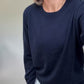 Navy Pure Cashmere Crew Neck Jumper