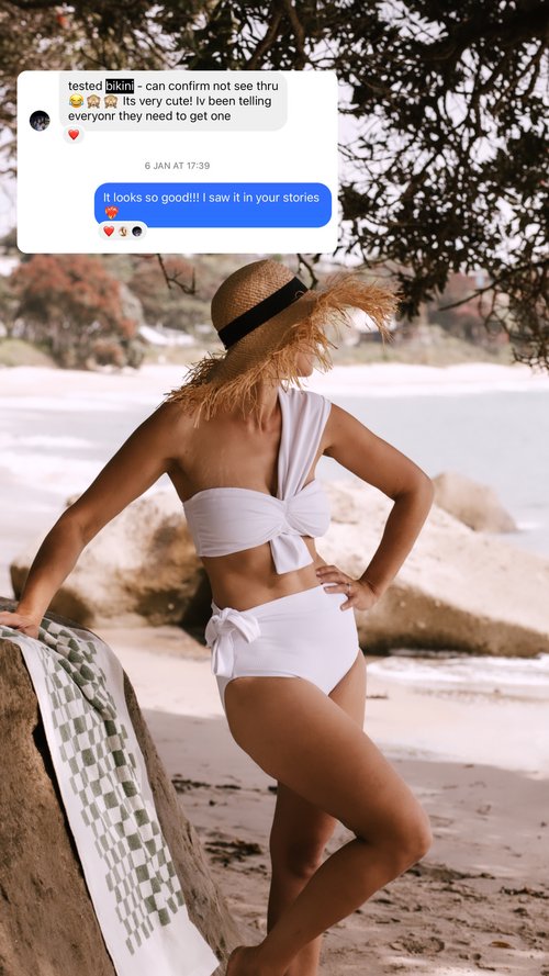 Grecian Bikini Top White