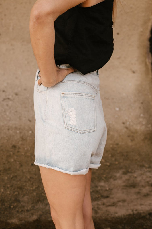 MOM Jean Shorts 2.0 Stonewashed
