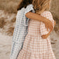 Gingham Summer Linen Dress Candy Pink