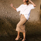 Ever Ribbed Skirt Chai