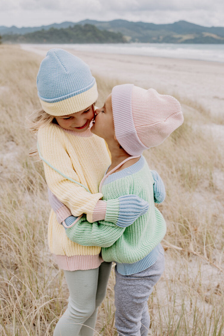 Lemon Candy Contrast Knit Jumper