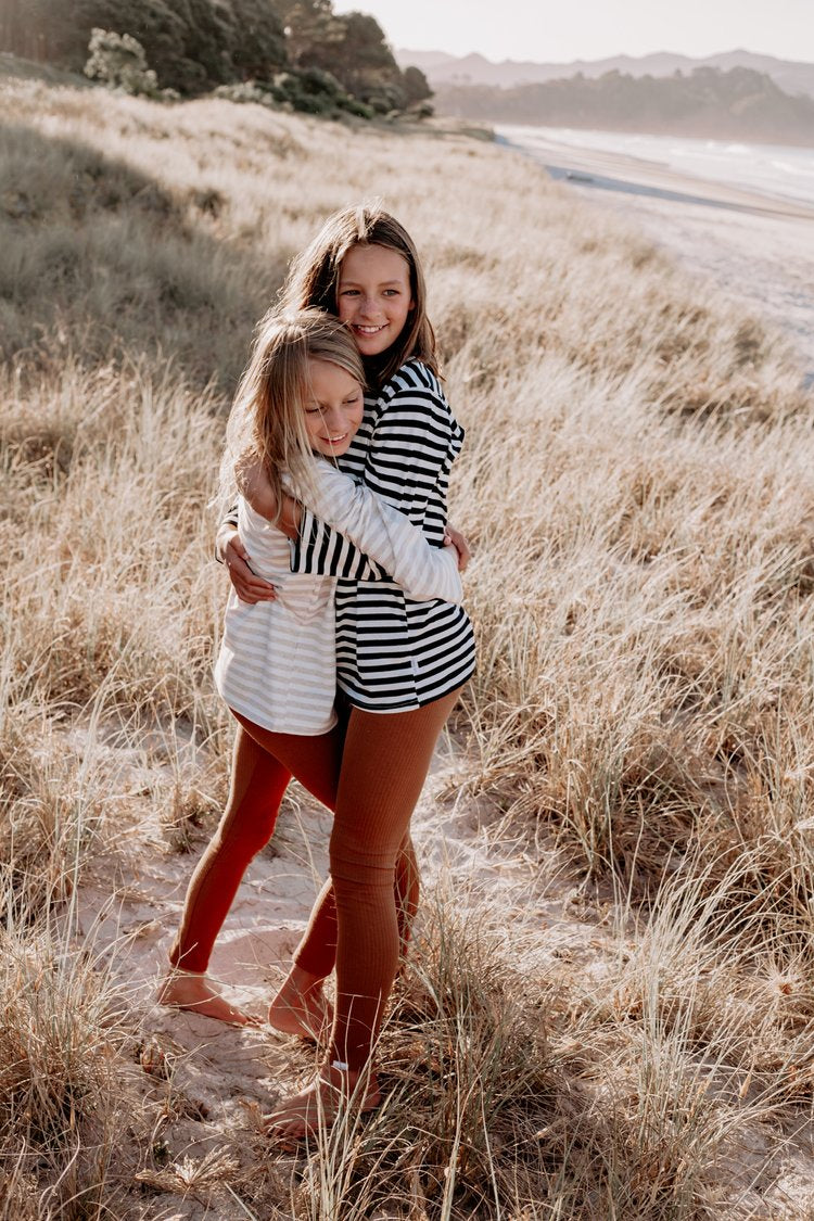 Beige French Stripe Tee