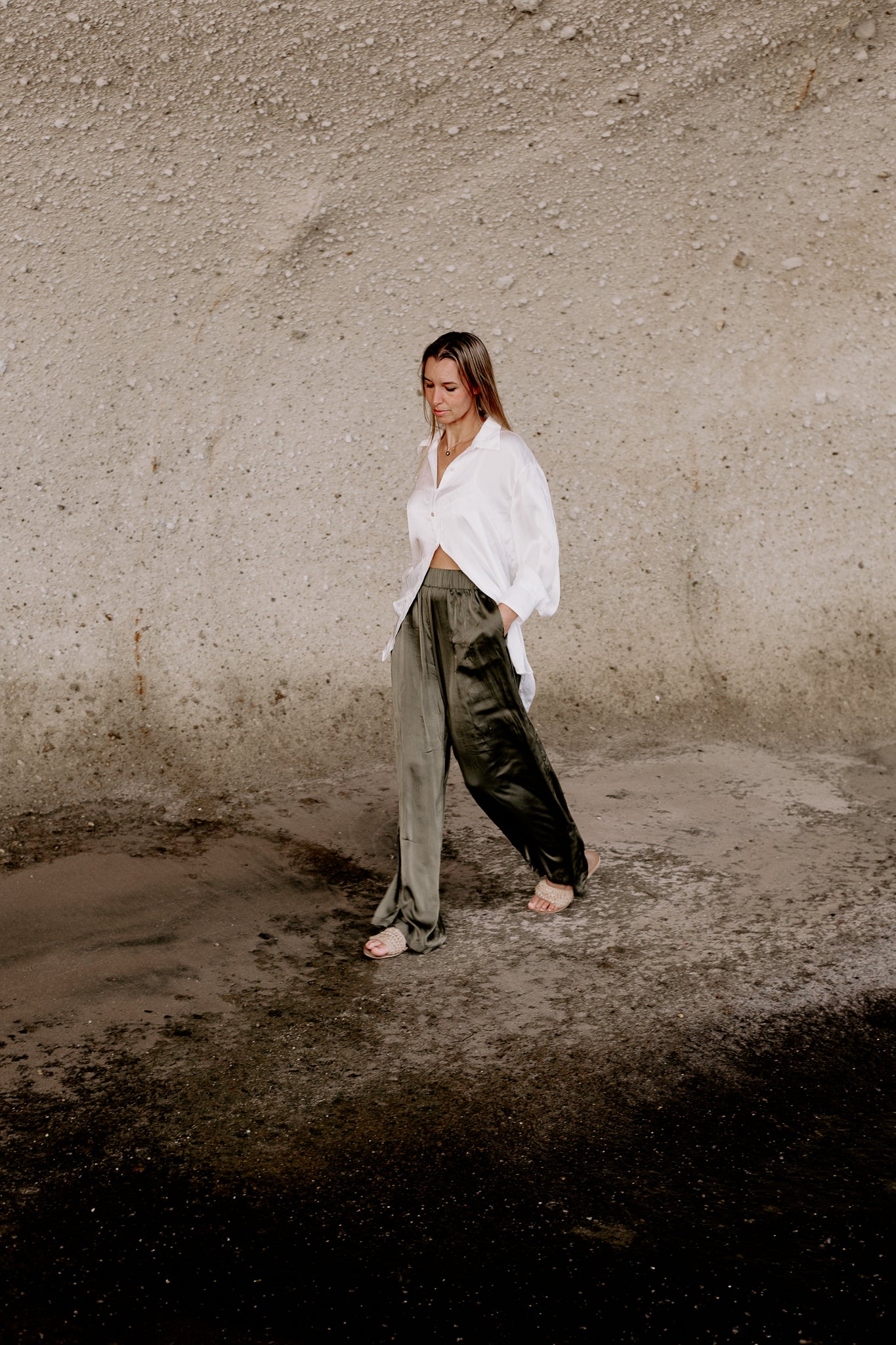 Oyster Eco Silk Shirt