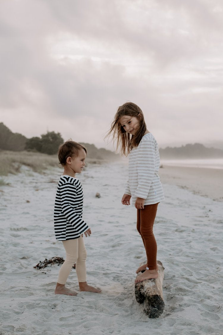 Sand Ribbed Leggings