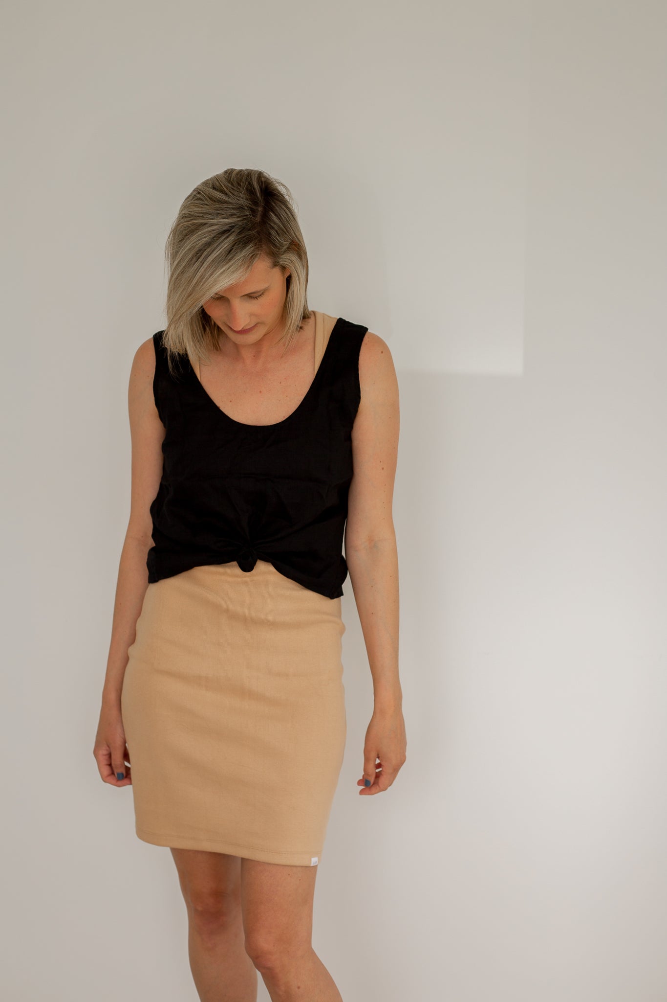 Linen Reversible Top Black