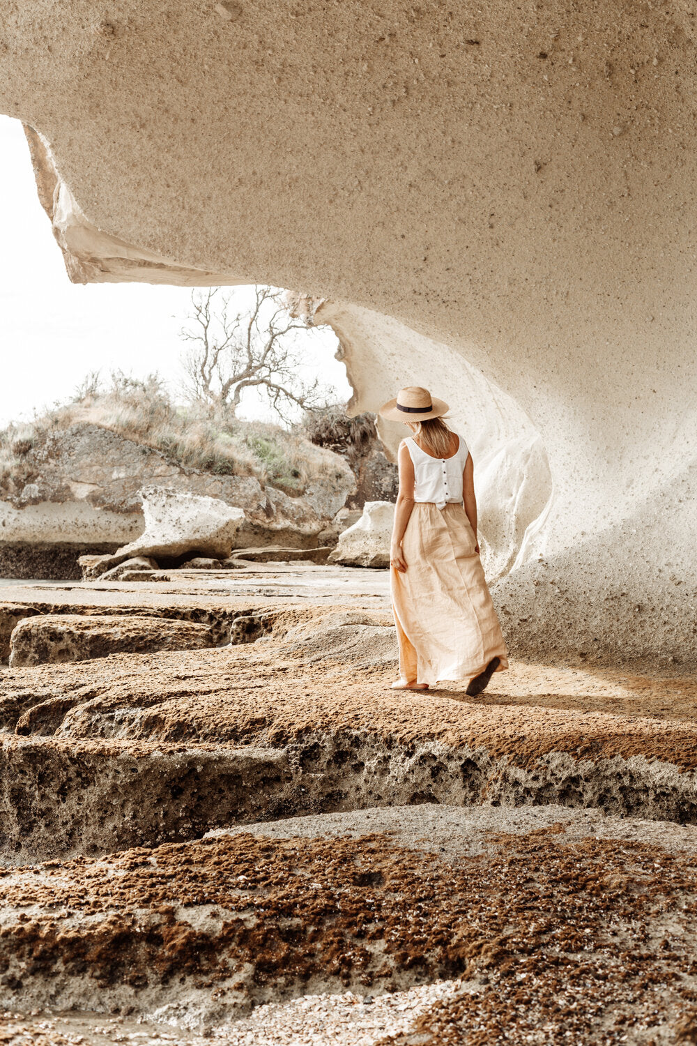 Linen Reversible Top White