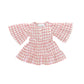 Gingham Summer Linen Dress Candy Pink