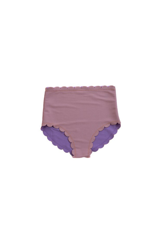 Seashell Reversible High Waist Bikini Bottoms