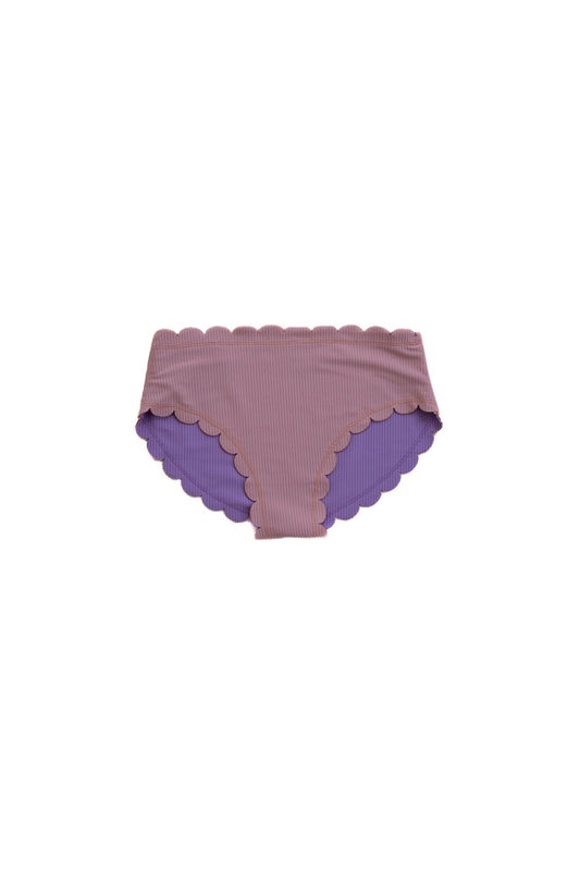 Seashell Reversible Mid Waist Bikini Bottoms